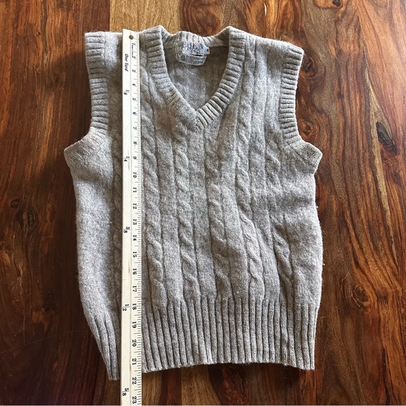 vintage Westchester classics Shetland wool sweater vest for men navy M - Picture 6 of 6